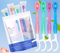 Vonmerie 12 Stück Einweg-Zahnbürsten mit Zahnpasta, 5 in 1 (vorgebunden | Zahnseide | Zungenschaber | Frischer Atem | Zahnstocher) Mini-Zahnbürste (Gemischte Aromen)