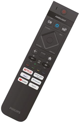 Genuine Replacement for Philips A136RF543B0001 Bluetooth Backlit TV Remote Control Compatible with Philips 77OLED809 42OLED809 4K Ambilight OLED with Voice & Alexa