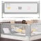 Jaxguom Bettgitter 200CMx2+180CMx1, Bettgitter Rausfallschutz Bett Höhenverstellbar 70-98cm, Bettschutzgitter Kinderbettgitter für Kinder & Elternbetten, Grau