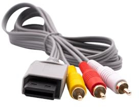 Adaptador AV de Audio y vídeo Cable Compuesto 3 RCA para Nintendo Wii ⋆ 1.8 m ⋆ Compatible con Consolas y televisores