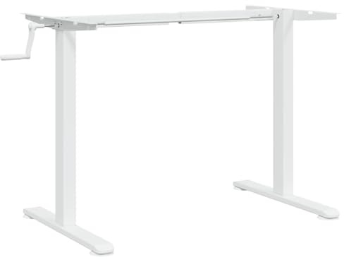 Kaorsrow Höhenverstellbares Tischgestell Weiß aus pulverbeschichtetem Stahl 94-135 x 60 cm Höhe 70-114 cm bis 70 kg Tragkraft Modernes Design für Homeoffice Gaming Büro