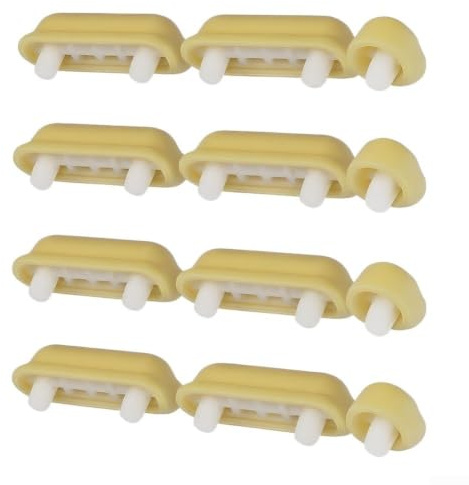 Toilet Lid Stopper Buffers 12 Pack Shock Absorbing Pads Noise Reduction Toilet Seat Bumpers Secure Hold General Fit Brown Plastic
