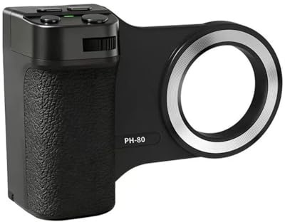Aundhegrtt Agarradera Magnética para Cámara de Teléfono Bluetooth Agarradera Magnética para Cámara de Teléfono Botón de Disparo Zoom con Luz de Relleno Control Remoto Estabilizador Portátil para Te