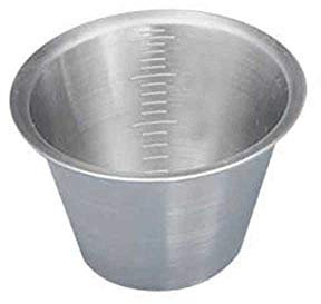 1x Behrend Edelstahl-Einnehmebecher, Medikamentenbecher, Medizinbecher, graduiert, 30 ml