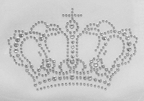 Bügelbild Applikation Strass Krone Farbe: Silber 10,8 x 7,2cm LE12-3