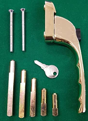 uPVC Universal BRASS Window Handle Inline Double Glazing Locking PVC FREEPOST