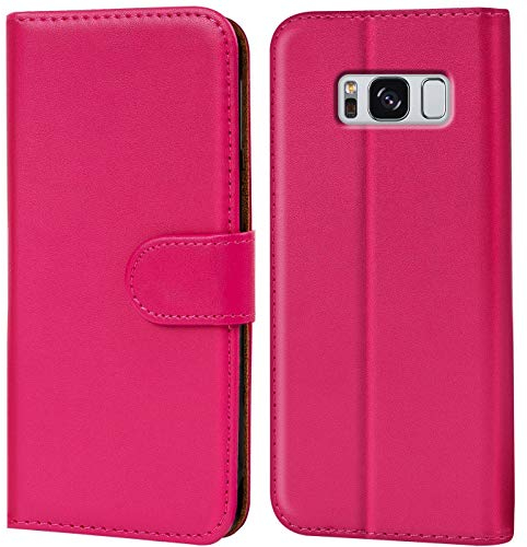 Verco custodia per Samsung Galaxy S8 Plus, Case per Galaxy S8+ Cover PU Pelle Portafoglio Protettiva, Rosa