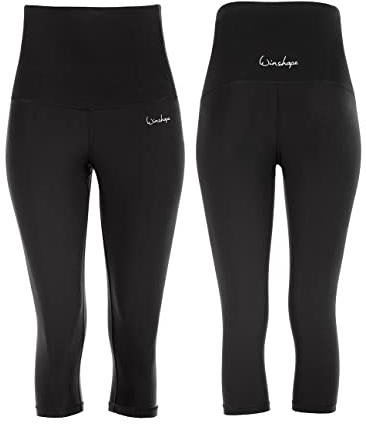 Winshape Damen Functional Power Shape 3/4-tights High Waist Hwl202 Leggings, Schwarz, L EU