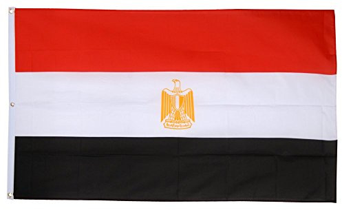flaggenfritze Bandiera/Bandiera EGITTO – 150 x 250 cm + GRATIS Sticker Bandiera, XXL