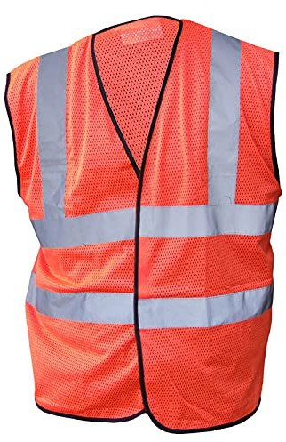 Hi Viz Cool Mesh Vest Waistcoat HVMW (LL) Colour=Orange Size=XXL
