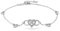 Bracelet de Cheville Femme Signe Infini 925 Bijoux Argent Sterling véritable,reglable Coeur Zircon Chaine Bracelets de Cheville Infinity Symbol Love Amour Cadeau pour Fille Noël Anniversaire Vacances