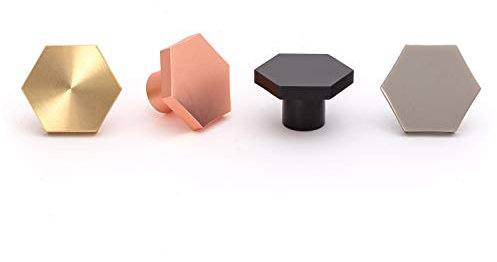 The Hairpin Leg Co. [HLC] Furniture Knobs - Modern Furniture Hardware - Cupboard Cabinet Handles Drawer Pulls [30mm/Satin Copper]