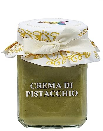 Sicilia Bedda - Crema Dolce al Pistacchio Siciliano Spalmabile - Ideale per Colazioni e Dolci Spuntini - Vari Formati (Vasetto 190 Grammi)