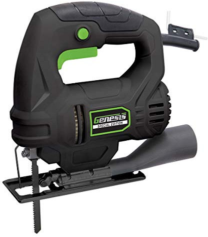 Genesis GJS380SE Sierra de calar con cable 3.8A con velocidad variable, hoja de corte de madera, adaptador de aspiradora y llave Allen