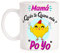 Taza de Cerámica divertida: Mamá ¿ quién te quiere más ? Poyo . Frase del pollo de regalo para el día de las madres