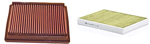 K&N 33-2867 Motorluftfilter: Hochleistung, Prämie, Abwaschbar, Ersatzfilter, Erhöhte Leistung & Original MANN-FILTER Innenraumfilter FP 2842 – FreciousPlus Biofunktionaler Pollenfilter – Für PKW
