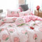 Nayoroom Rosa Bettwäsche 135x200 4teilig Kawaii Style Pfirsich Bettbezug 2er Set Pink Peach Weiche Microfaser Wende Bettwäsche Set und Kissenbezug 80x80 cm Reißverschluss