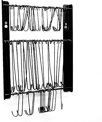 MegaMaxx C Paint Hooks and Wall Mountable Storage Hanging Holder Rack - Powder Coating Steel Frame of 15x12 Inch and 65 Pieces of Small and Large Hooks for Spray, Painting
