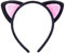 Anawakia Cerchietto per capelli con orecchie di gatto per bambini, colore rosa e nero