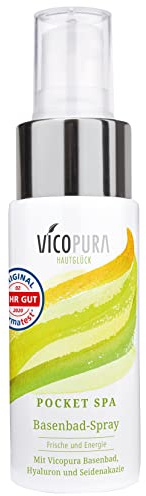 VICOPURA Pocket Spa FRESH, Basenbad to go, mit Hyaluron, 50ml | Frische und Energie Basenspray, vitalisierend, Frischekick mit ätherischen Citrus Ölen und Seidenakazie