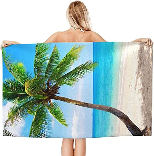 Strandtuch Ozean, Mikrofaser Strandtuch Palme Handtuch Groß 100x200 cm Badetuch Strandhandtuch Schnell Trocknendes Sandfreies Weiches Saunatuch, reisehandtuch, Badehandtuch
