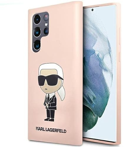 KARL LAGERFELD Hülle KLHCS23LSNIKBCP Sam S23 S918 Ultra rosa silikon Ikonik