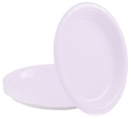16Pcs Pastel Purple Lilac Party Paper Plates 7 inch,Lilac Purple Party Tableware Decor PastelPurple Paper Plate Pale Purple.Plates for Kids PastelPurple Partys Supplies Table Decoration
