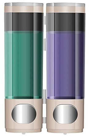 Spülmittelspender Seifenspender Lotionspender Kunststoff-Wandmontierter Seifenspender Badezimmer-Flüssigkeitsspender for Küchen-Duschgel-Waschmittel-Shampoo-Flaschenhotel-Startseite ( Blue : Gold , Si