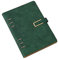 Raccoglitore ad anelli A5 Notebook a 6 anelli in pelle PU con carta di ricarica A5 per riunioni, viaggi e diario verde scuro