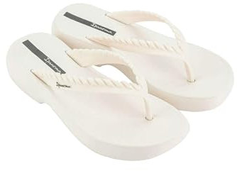 Ipanema - Chancla,de piscina o diario metidas por el dedo,100% Goma,playeras antideslizantes,con cuña de 4.5cm para: Mujer color: BEIGE talla:41