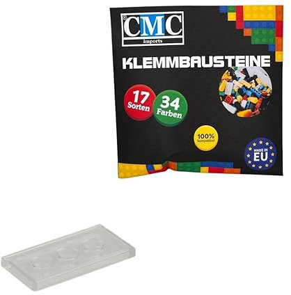 50 x Klemmbausteine Fliesen Tiles Bausteine 2x4 Noppen Kompatibel 34 Farben freie Farbenwahl (920 - Clear Transparent)