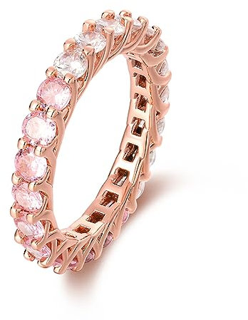 KUNSIR 925 Sterling Silber Ringe für Damen Liebesknoten Ringe Finger Federringe Schmuck Geschenke gekreuzte Ringe für Frauen mit Zirkonia Größe R1