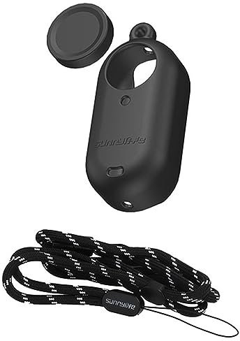 HUAYUWA Thumb-shape Camera Silicone Protective Case with Lens Cap and Strap Compatible for Insta360 GO3 Action Camera All-Inclusive Anti-Scratch Soft Protector Cover, Type2