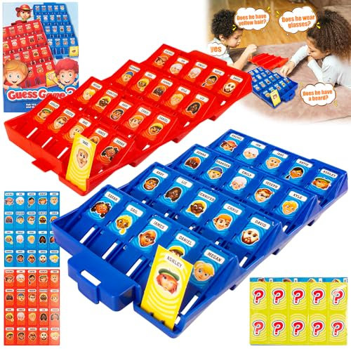 IXYHKB Wer Ist es Lustige Spiele für Die Ganze Familie, Wer Bin Ich, Wer Ist es Spiel Original, Guess Who wer Wars Spiel, Wer ist es Brettspiel, Wer Bin Ich Spiel für Kinder ab 6 Jahren