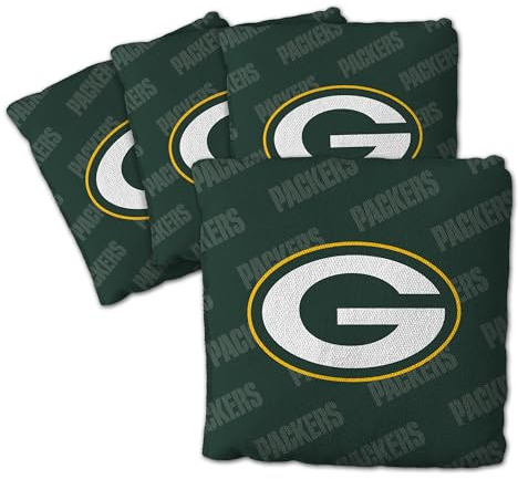 YouTheFan Unisex-Erwachsene Cornhole Bags – 4 Stück, Green Bay Packers-Grün, Einheitsgröße