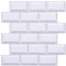 Warmiehomy 3D Self Adhesive Wall Tiles,30x30cm 12Pcs Peel and Stick Marble Tiles Waterproof Vinyl for Kitchen Backsplash Living Room Bedroom Bathroom(White Brick)