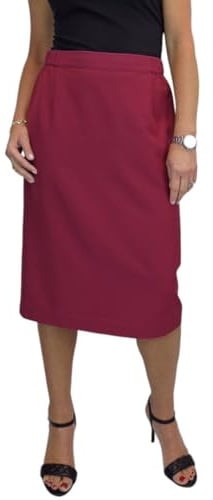 Paulo Due Below Knee Lined Pencil Skirt for Women UK with Elasticated Waist | Smart Ladies Skirt Office Evening, Workwear, Business