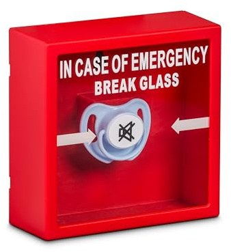Froster Baby Emergency Frame - In Case of Emergency Break Glass, Im Notfall Scheibe einschlagen, Babyparty Geschenke, Notfallschnuller, Werdender Papa Geschenk Lustiges, Werdende Mama, Eltern