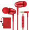 LUDOS OMNITONE Auricolari In-Ear Cuffie, Cuffiette con Filo e Microfono, 5 Anni di Garanzia, Cuffie Isolamento Acustico, Cuffiette Cellulare, Jack 3,5 mm per iPhone, Apple, Samsung, Huawei - Rosso