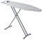 Szmst Large Ironing Board Full Size 131 * 33cm with Heat Resistant Cover,Non-Slip Legs and Safety lock Buckle Design and Adjustable Height Ironing Board and Iron Rest (Silver)