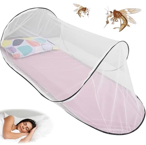 Pop Up Moskitonetz Bett, 200 x 80 x 56 cm Faltbares Moskitonetz, Faltbares für Einzelbett, für Bett, Reisen, Outdoor Campin