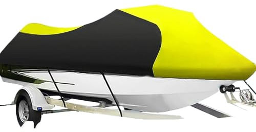 LUKYWANG Bache Bateau Housse de Protection imperméable for Jet Ski L/XL 420D Housse de Protection for Bateau à Moteur for motomarine Housse De Yacht(XL)