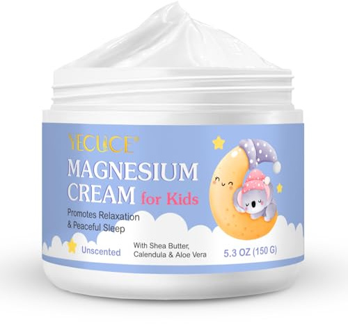 Magnesium Cream for Kids,Magnesium Lotion for Sleep,Natural Bedtime Lotion Relaxation & Relieves Stress, Natural Body Butter for Deep Hydration - Safe for Kids
