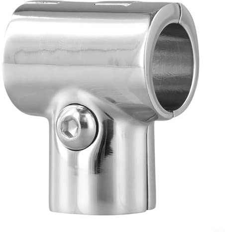 FUBESK 90° Handrail T Joint Connector, T Clamps Stainless Steel Pipe Connector for Yachts And Boats, for OD 22MM or 25MM Pipe, Conduit Connectors