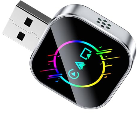 Aakluk Handy-Spiegelung Adapter Für Auto | Plug & Play Konverter - Drahtlos Spiegelung Auf Auto Display - Für Tägliches Pendeln Stadtfahrten Autobahn Navigation Musik