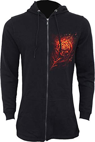 Spiral Burnt Rose Frauen Kapuzenjacke schwarz Basics
