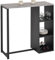 IDIMEX Bartisch PIAVA, schöner Stehtisch mit Regal, Moderne Küchentheke mit Metallgestell in schwarz, schöner Bartresen mit Flaschenhalterung, praktische Küchenbar in Betonfarben