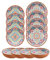 Purely Home Rio Corte - Outdoor/Camping/BBQ Dinnerware Plastic/Melamine Sets (12)