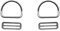 CUTICATE 4pc 2Weight Belt Keeper & Bent D Ring Zum Tauchen Schnorcheln
