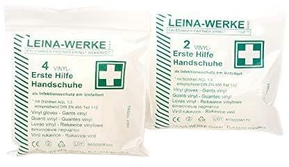 LEINAWERKE 43010 Erste Hilfe-Handschuhe Beutel à 2 Stk.